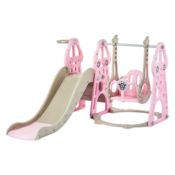 Baby swing and slide cheap set plastic